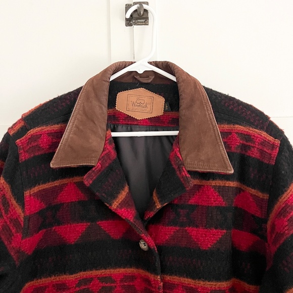 Vintage Woolrich Wool Jacket Southwestern Pattern Made in USA Large - Picture 2 of 8